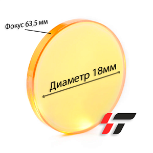 Лазерная линза Ф 18  F 63,5